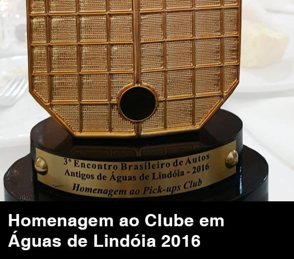Homenagem ao clube em Águas de Lindóia 2016